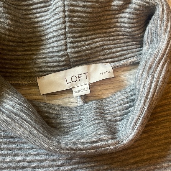 Loft Ribbed Knit 3/4 Sleeve Turtleneck Dress Like New - Picture 8 of 14